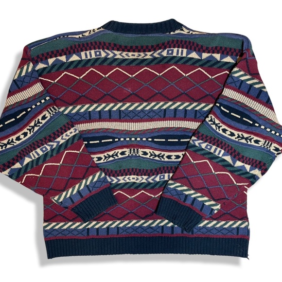 Vintage 90s 3D Coogie Style Knit Sweater - Picture 2 of 4